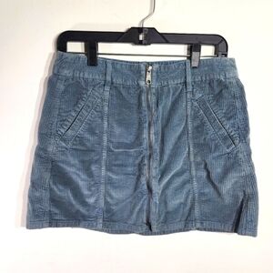 American Eagle Blue Corduroy High Rise Skirt Womens 8